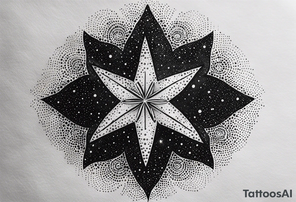 cosmic y2k star tattoo idea