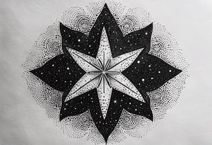cosmic y2k star tattoo idea
