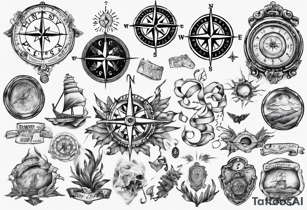 Mystery Trip from Cincinnati w/compass tattoo idea