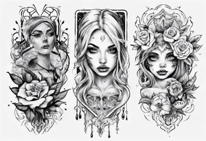 Female forearm tattoo daughter son not Gothic tattoo idea