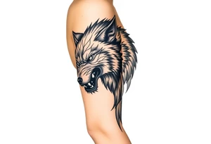 Big bad wolf lurking tattoo idea