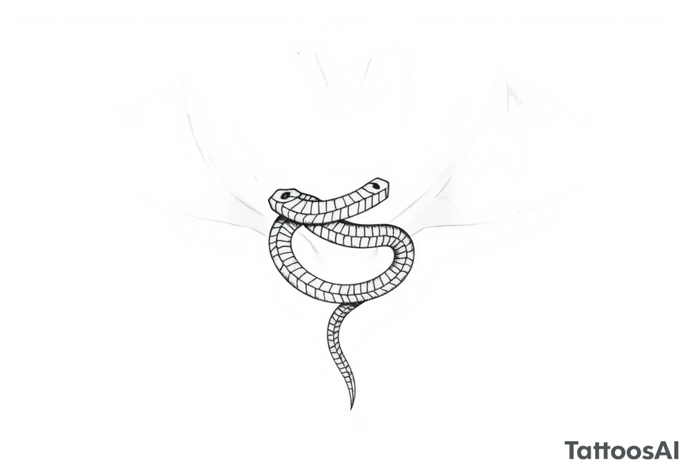 snake wrapped around collar bone tattoo idea
