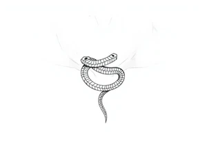 snake wrapped around collar bone tattoo idea