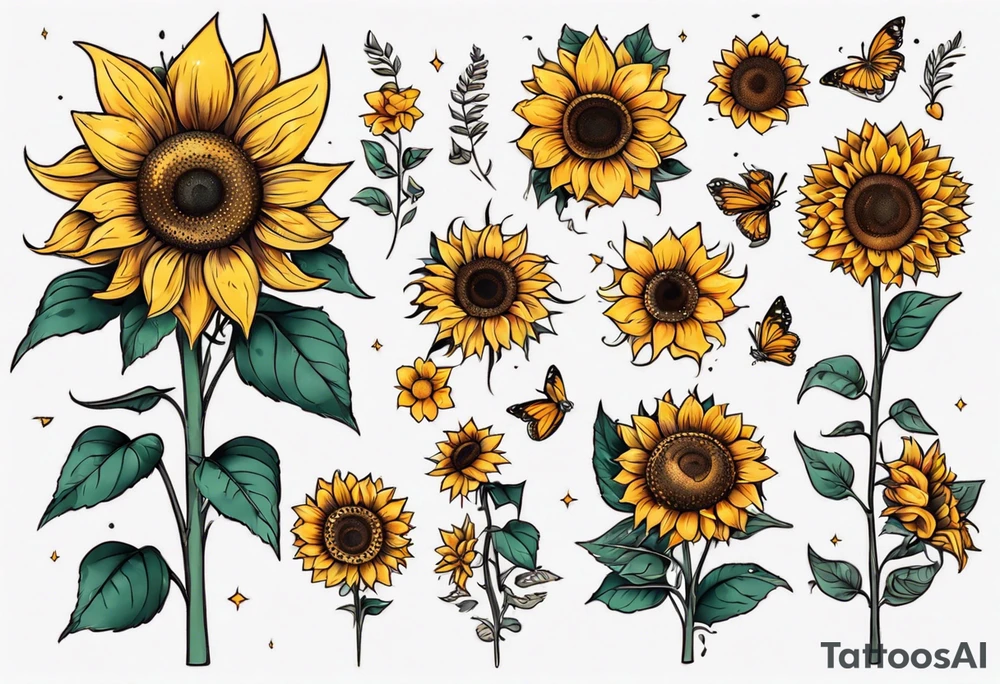 Sunflower tattoo idea