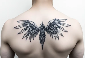 Goth angel tattoo idea