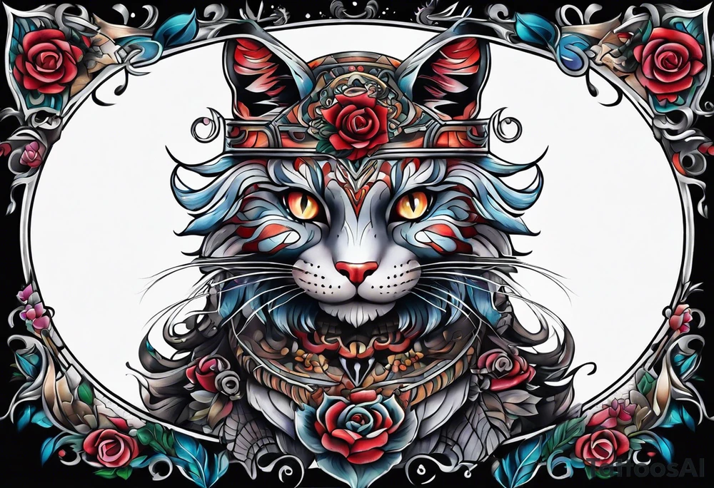 small Cheshire full body tattoo idea
