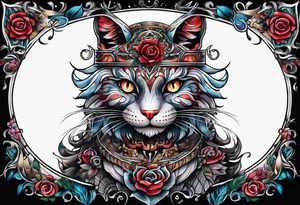 small Cheshire full body tattoo idea