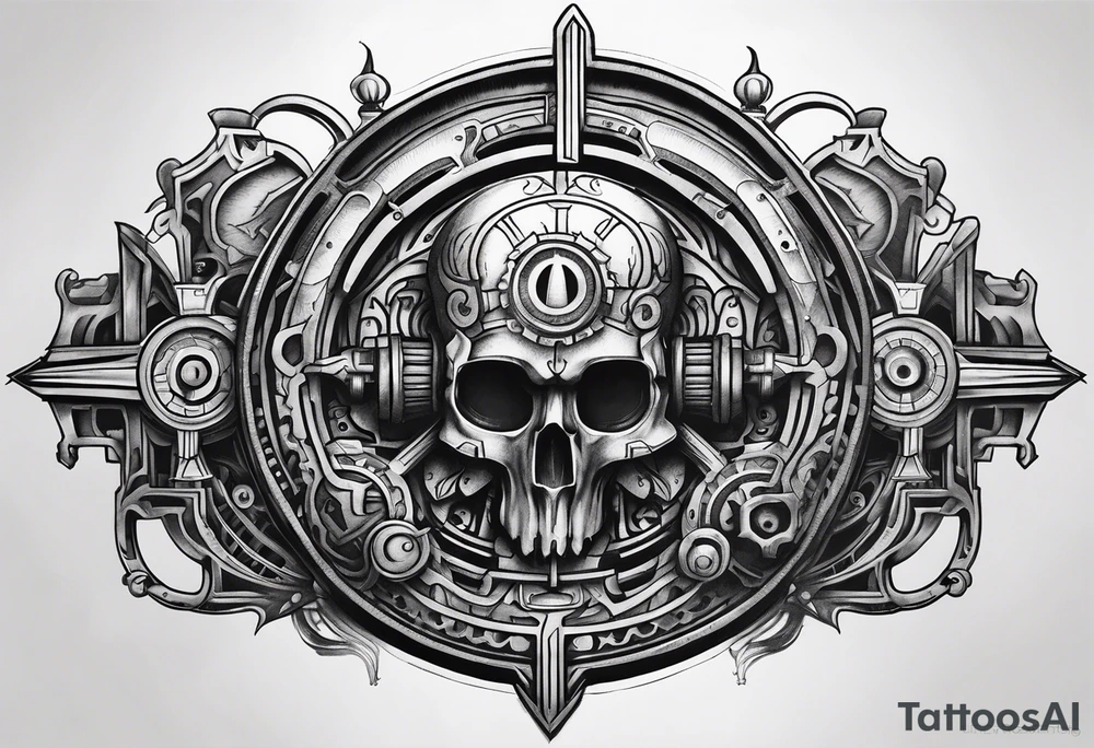 Adeptus mechanicus symbol tattoo idea