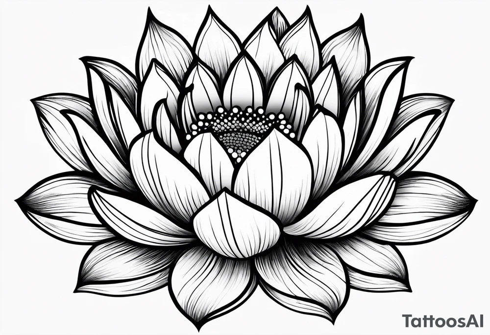 simple lotus flower tattoo idea