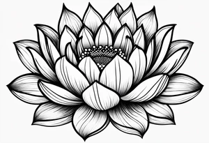simple lotus flower tattoo idea