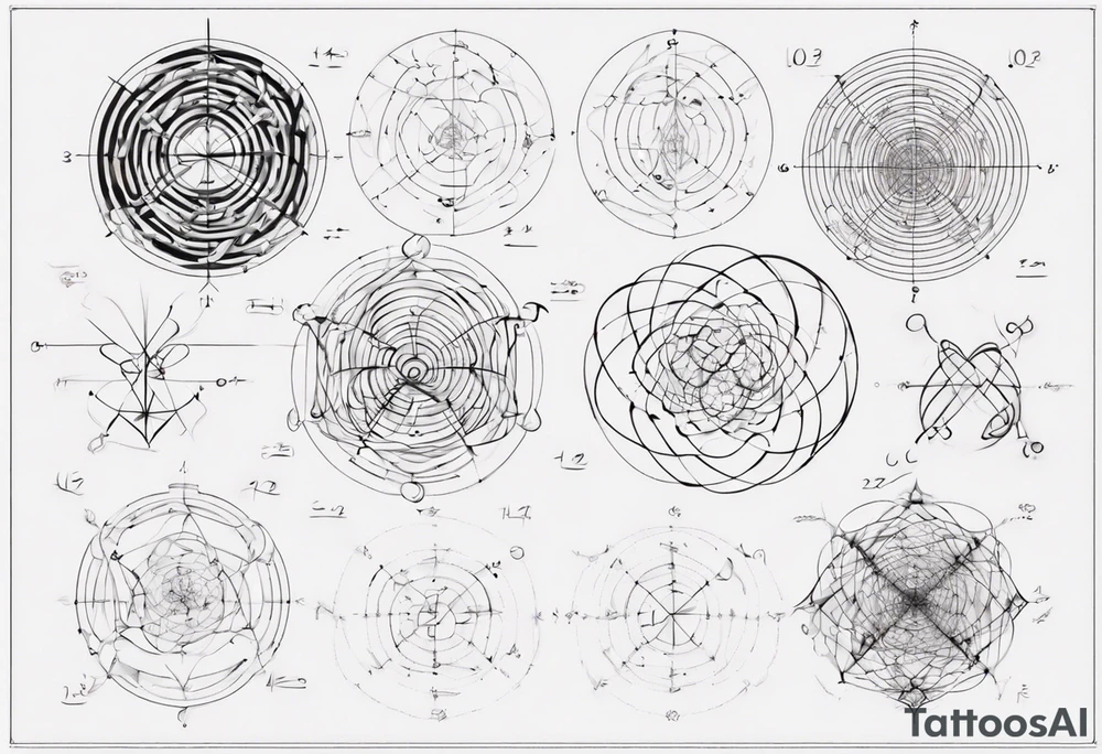 The mathematical friendship graph from graph theory that is cute, shape it like a 6,1 prime knot tattoo idea