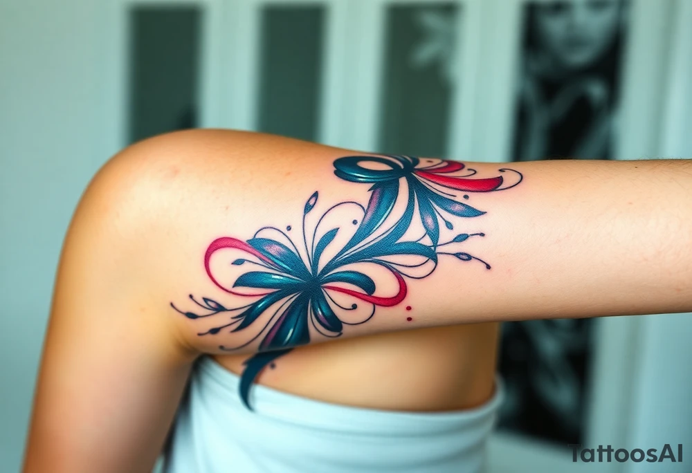 A tatuagem deve expressar força, liberdade e conexão com a multiplicidade da vida, incorporando elementos abstratos e fluidos, com linhas que sugiram movimento e transformação contínua. Evite clichês e busque um design original e significativo. tattoo idea