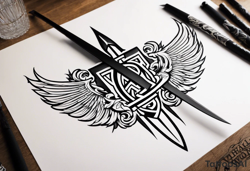 Valhalla swords tattoo idea