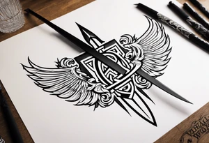 Valhalla swords tattoo idea