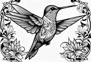 one hummingbird tattoo idea