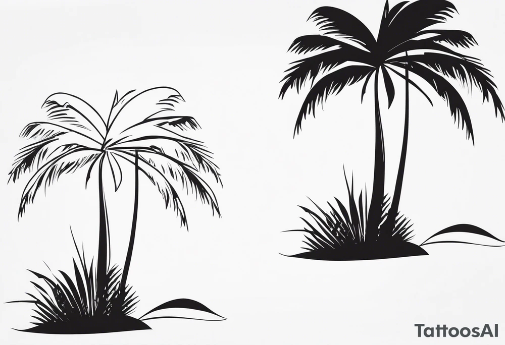 Palm tree tattoo idea