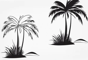 Palm tree tattoo idea
