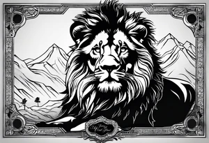Lion silhouette  with the quote, "You would not have called to me unless I had been calling to you" tattoo idea