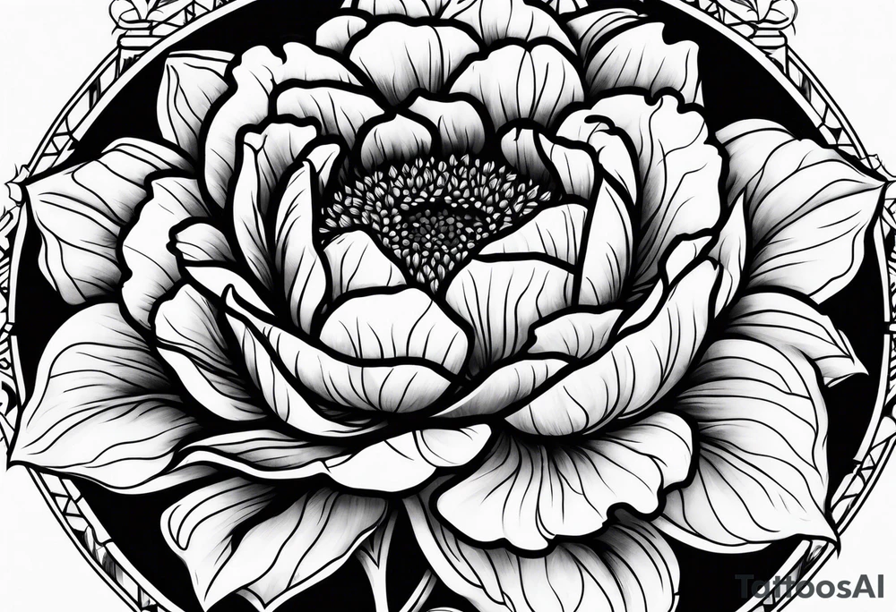 Sunflower spray rose carnations tattoo idea