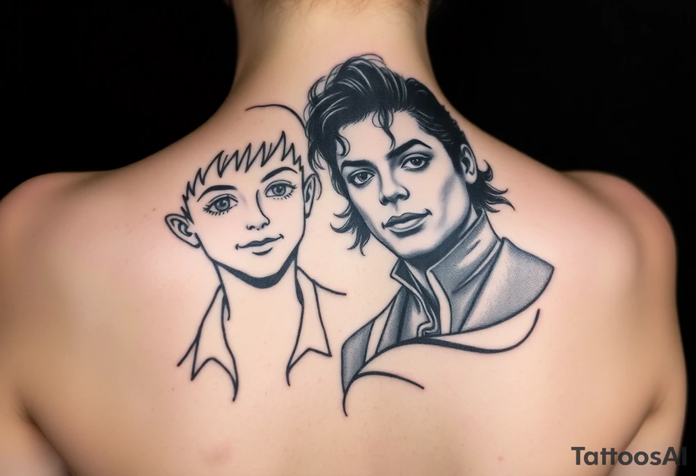 Peter Pan and
 Michael Jackson. tattoo idea