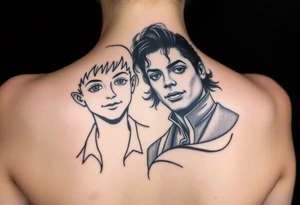 Peter Pan and
 Michael Jackson. tattoo idea