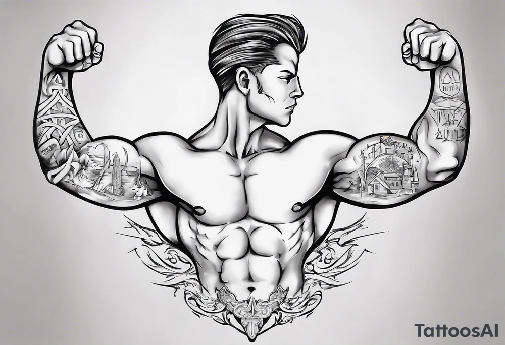 Horizontal inner bicep tattoo. “walk by faith, not by sight” modern tattoo tattoo idea