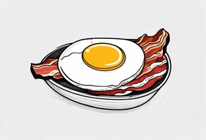 Egg and bacon tattoo idea