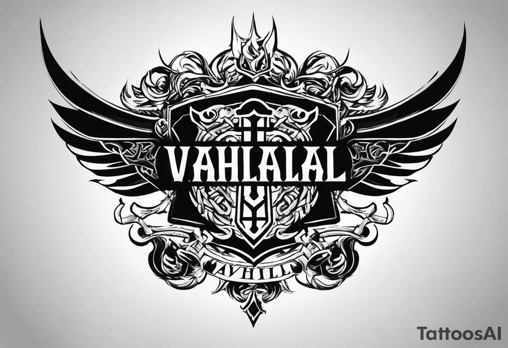 Valhalla on fireshield sword tattoo idea