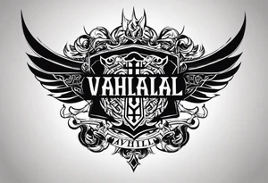 Valhalla on fireshield sword tattoo idea