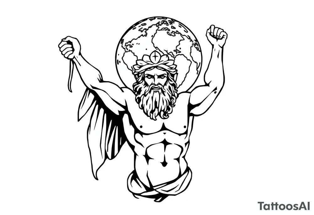 Greek god atlas, holding up the world tattoo idea