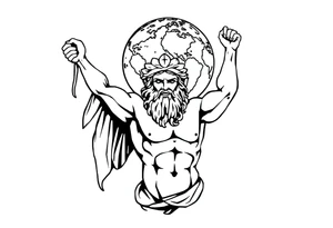 Greek god atlas, holding up the world tattoo idea