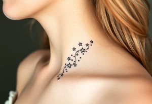 Cascade of stars swirl tattoo idea