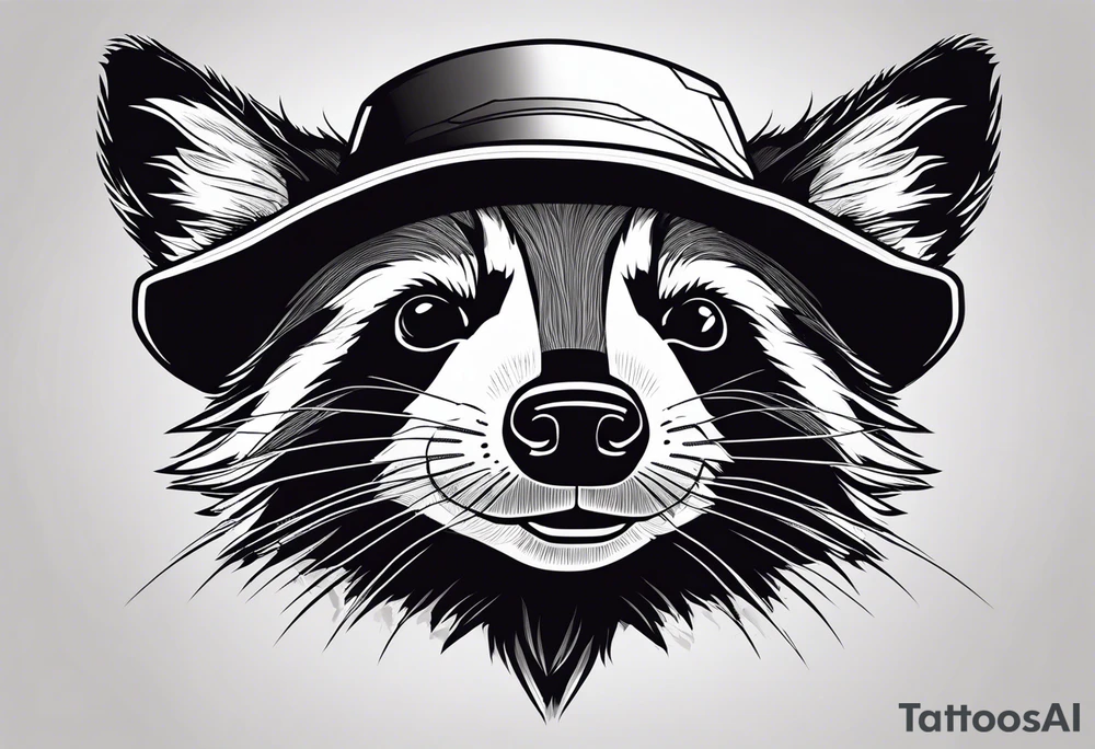 raccoon wearing a Superman tshirt tattoo idea