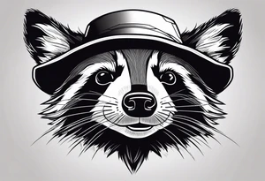 raccoon wearing a Superman tshirt tattoo idea