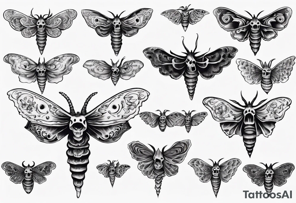 Death moth tattoo idea