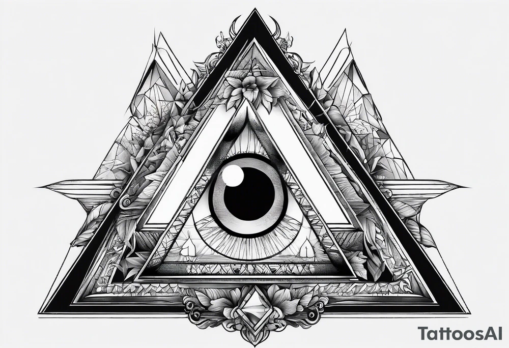 A triangle with nothing inside of it tattoo idea