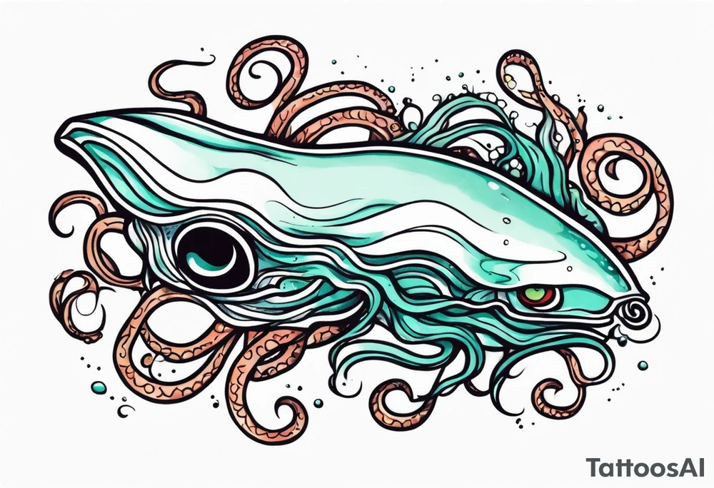 Fear of the deep squid body ink tattoo idea