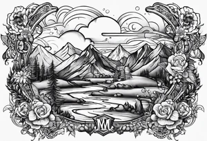 names Caiden and sawyer tattoo idea