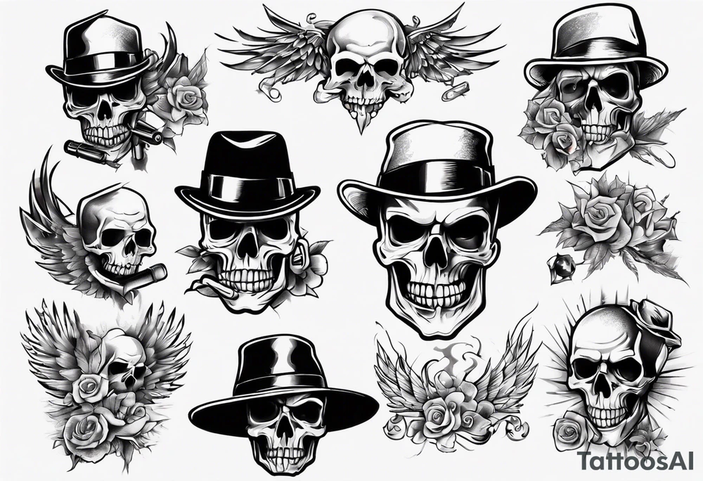 gangster tattoo for back tattoo idea