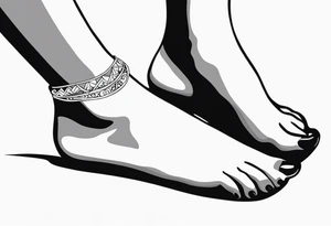 feminine ankle bracelet tattoo tattoo idea