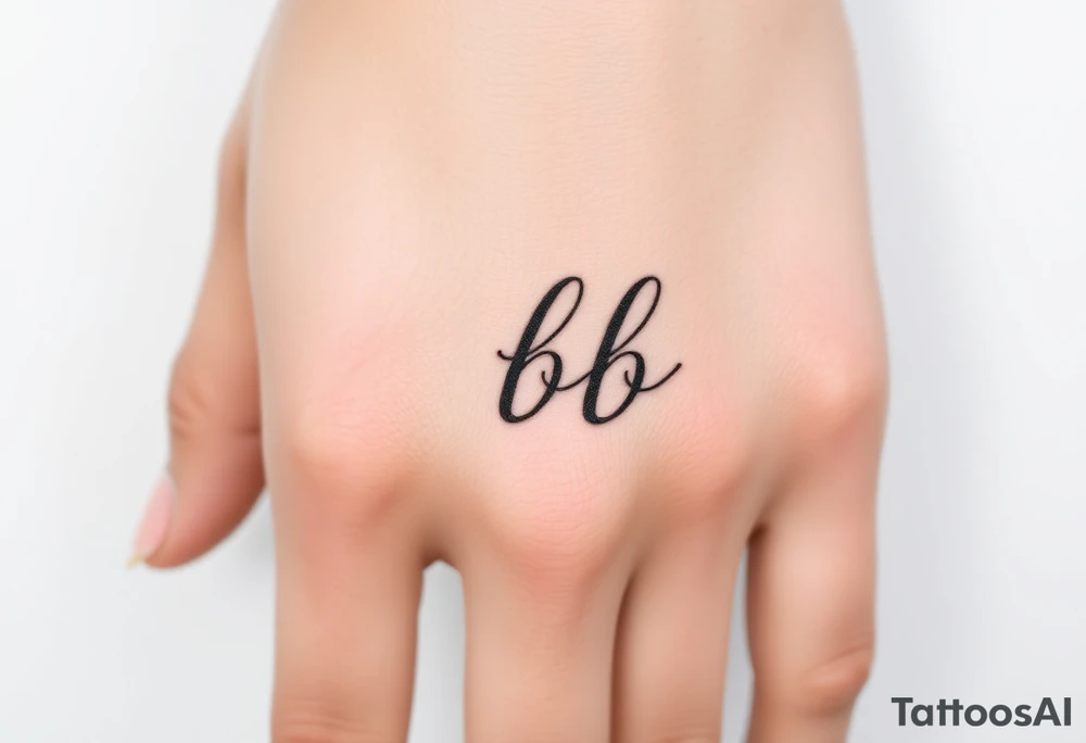 Initials bb tattoo idea