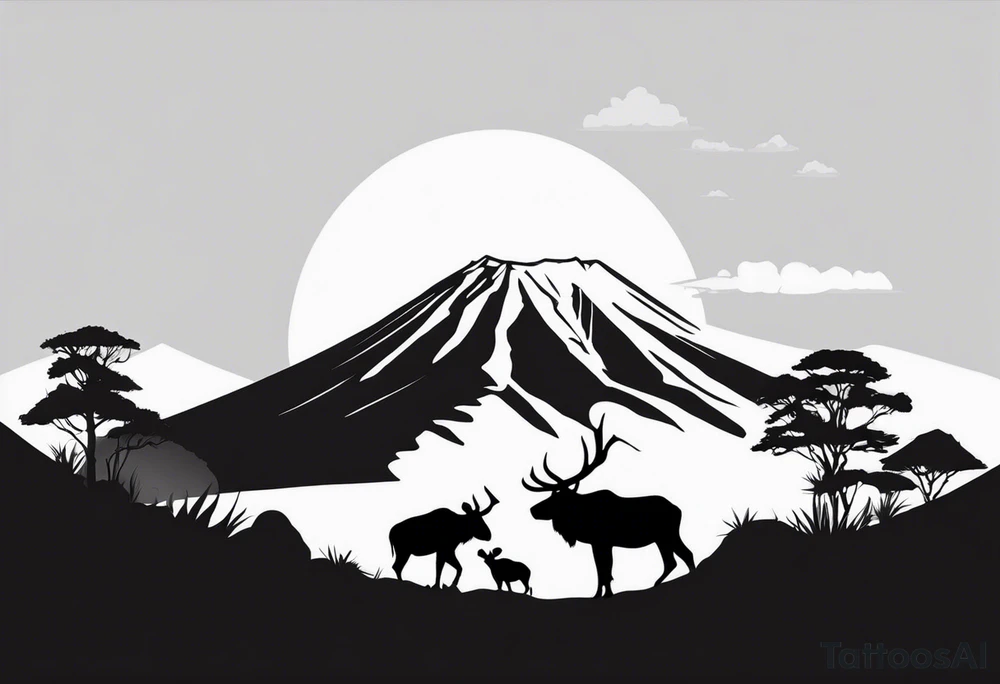 The sign that one can find in the kilimanjaro mountain camps tattoo idea