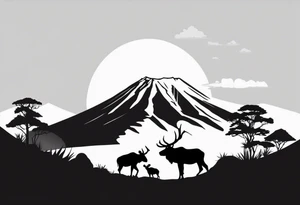 The sign that one can find in the kilimanjaro mountain camps tattoo idea