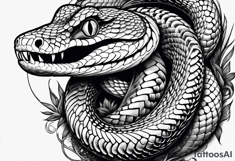 Two snakes tattoo idea