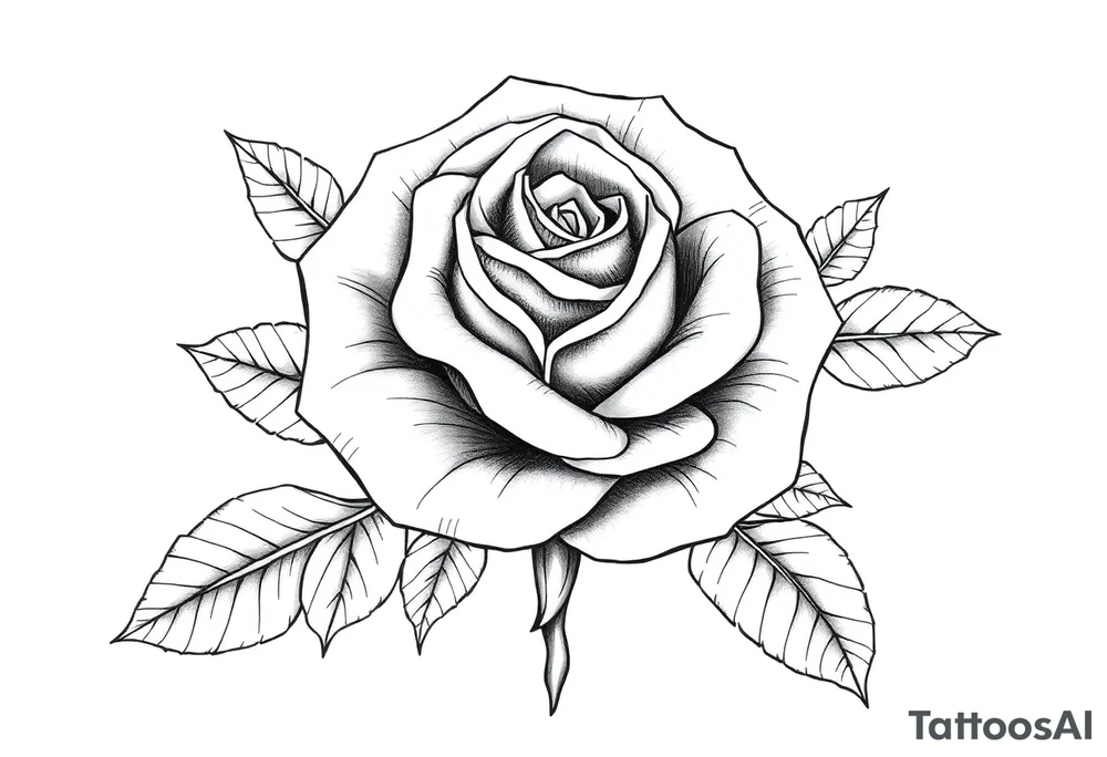 ROSE WITH FLORIDA AS IN THE STEM WITH THORNS tattoo idea