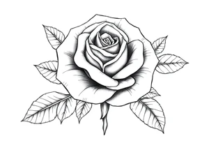 ROSE WITH FLORIDA AS IN THE STEM WITH THORNS tattoo idea