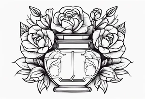 Traditional vase tattoo idea