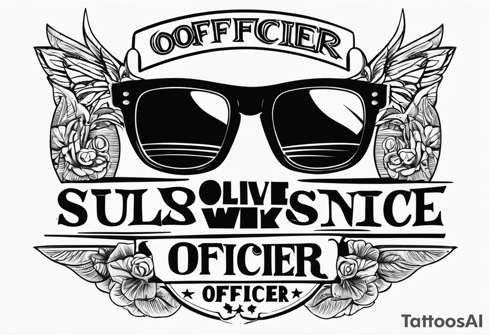 sunglasses officer tattoo idea