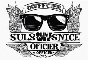sunglasses officer tattoo idea