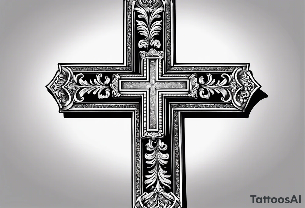Plain Cross with Roman numeral Jan 18 2023 tattoo idea